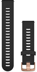 Garmin Quick Release Strap 20mm, Silikon, schwarz, goldene Schnalle (Venu, Venu Sq, Venu 2 plus, etc.)