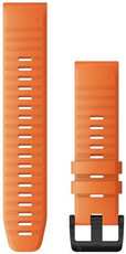 Garmin QuickFit Armband 22mm, Silikon, orange, schwarze Schnalle (Fenix 7/6/5, Epix 2, etc.)