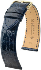 Dunkelblaues Lederband Hirsch Genuine Croco L 18920880-1 (Krokodilleder) Hirsch selection