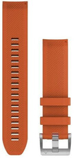 Garmin QuickFit Armband 22mm, Silikon, orange, silberne Schnalle (Marq, Marq 2)