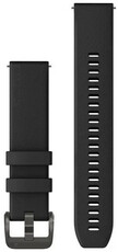 Garmin Quick Release Strap 20mm, Silikon, schwarz, dunkle Schnalle (Venu, Venu Sq, Venu 2 plus, etc.)