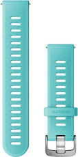 Garmin Quick Release Armband 20mm, Silikon, himmelblau, silberne Schnalle (Venu, Venu Sq, Venu 2 plus, etc.)