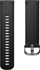 Schnellverschluss-Armband 22mm, Silikon, schwarz, schwarze Schnalle, Größe L (Garmin Forerunner 255, Vívoactive 4, etc.)