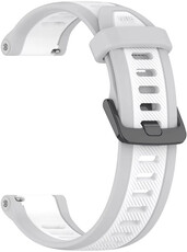 Ricardo 18mm Silikonarmband (Garmin Venu 2S, Vívoactive 4S, Forerunner 265S, Venu 3S, etc.), Weiß, Schnellverschluss