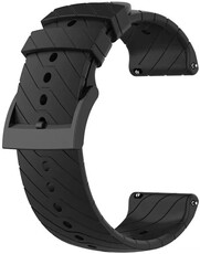 Silikonband Ricardo 24mm (für Suunto), schwarz, Quick Release