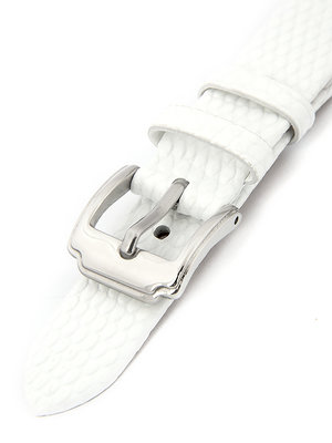 Damen Echt Leder Uhrenarmband weiß  HYP-02-WHITE