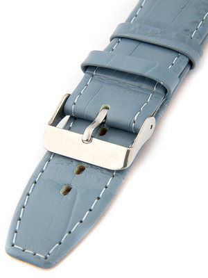 Damen Echt Leder Uhrenarmband blau W-309-J