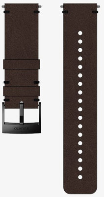 Lederband für Suunto Spartan Sport, Spartan Sport Wrist HR/Baro und Suunto 9 Brown/Black M 24mm