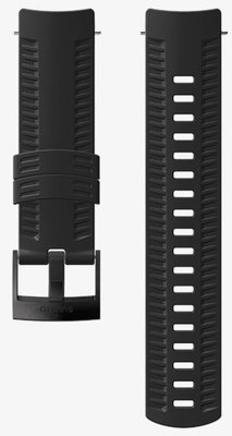 Silikonband für Suunto Spartan Sport Wrist HR/Baro und Suunto 9 Black/Black M 24mm