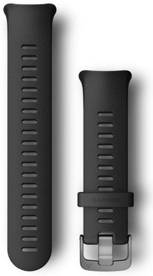 Garmin Forerunner 45 Armband, Silikon, schwarz, silberne Schnalle, Größe L