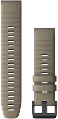 Garmin QuickFit Armband 22mm, Silikon, beige, schwarze Schnalle (Fenix 7/6/5, Epix 2, etc.)