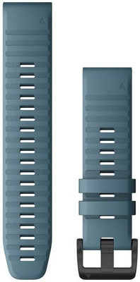 Garmin QuickFit Armband 22mm, Silikon, blau, schwarze Schnalle (Fenix 7/6/5, Epix 2, MARQ, etc.)