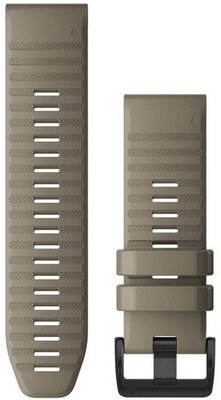 Garmin QuickFit Armband 26mm, Silikon, beige, schwarze Schnalle (Fenix 7X/6X/5X, Tactix, etc.)