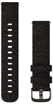 Garmin Quick Release Armband 20mm, Nylon, schwarz, schwarze Schnalle (Venu, Venu Sq, Venu 2 plus, etc.)