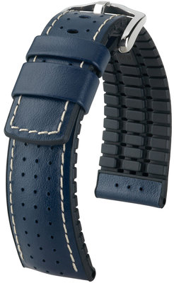 Dunkelblaues Hirsch Tiger L 0915075080-2 Armband (Kalbsleder / Naturkautschuk)