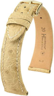 Beige Lederband Hirsch Massai Strauß L 04362090-1 (Straußenleder) Hirsch Auswahl