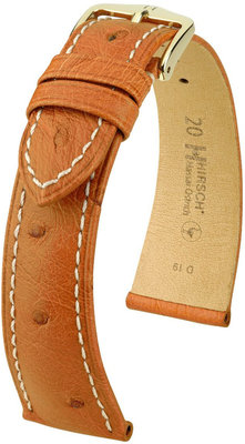 Brauner Lederriemen Hirsch Massai Ostrich L 04362071-1 (Straußenleder) Hirsch selection