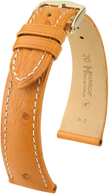 Brauner Lederriemen Hirsch Massai Ostrich L 04362074-1 (Straußenleder) Hirsch selection