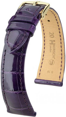 Lila Lederband Hirsch London L 04207084-1 (Alligatorleder) Hirsch Selection