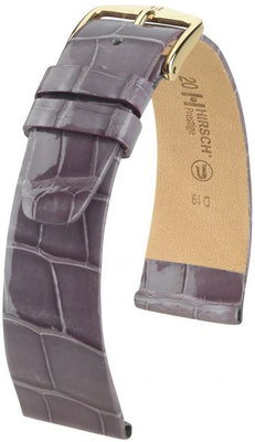 Violettes Lederband Hirsch Prestige L 02207012-1 (Alligatorleder) Hirsch Selection