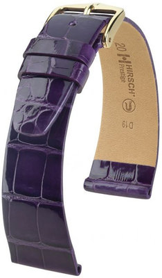 Violettes Lederband Hirsch Prestige L 02207084-1 (Alligatorleder) Hirsch Selection