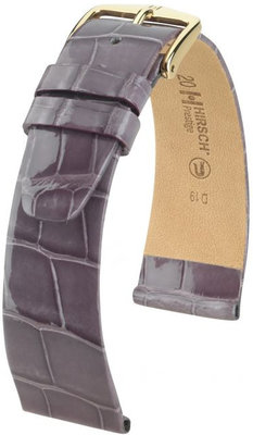 Violettes Lederband Hirsch Prestige M 02207112-1 (Alligatorleder) Hirsch Selection