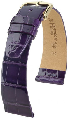 Violettes Lederband Hirsch Prestige M 02207184-1 (Alligatorleder) Hirsch Selection