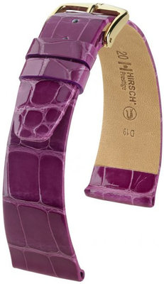 Violettes Lederband Hirsch Prestige M 02307187-1 (Alligatorleder) Hirsch Selection