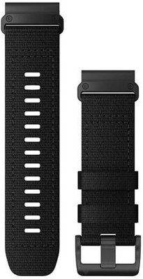 Garmin QuickFit Armband 26mm, Nylon, schwarz, schwarze Schnalle (Fenix 7X/6X/5X, Tactix, etc.)