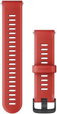 Garmin Forerunner 745 Armband, Silikon, rot, schwarze Schließe