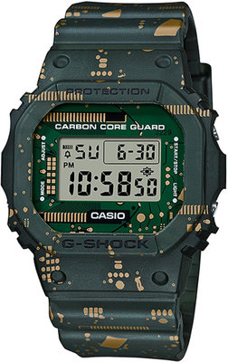 Casio G-Shock Original DWE-5600CC-3ER Carbon Core Guard Circuit Board Camouflage Series ( 2x Ersatzarmband und Ersatzlünette)