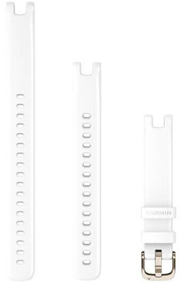 Garmin Lily Armband, Silikon, weiß, silberne Schnalle