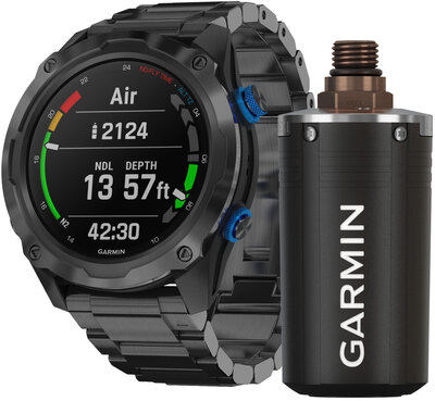 Garmin Descent Mk2i Sapphire Titanium, Titanium band, T1 Bundle