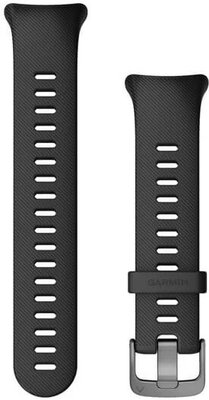 Garmin Forerunner 45S Armband, Silikon, schwarz, silberne Schnalle