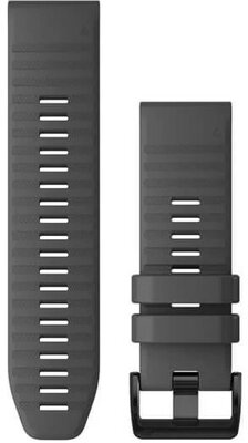 Garmin QuickFit Armband 26mm, Silikon, dunkelgrau, schwarze Schnalle (Fenix 7X/6X/5X, Tactix, etc.)