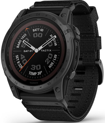 Garmin Tactix 7 PRO Solar Sapphire Ballistics Edition Black Nylon Band (+ Ersatz-Silikonband)