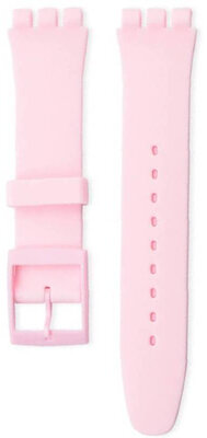 Unisex rosa Silikonarmband für Swatch 17mm