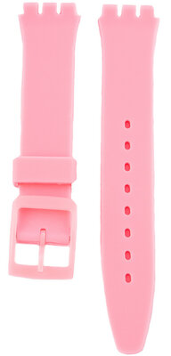 Unisex rosa Silikonarmband für Swatch Uhren