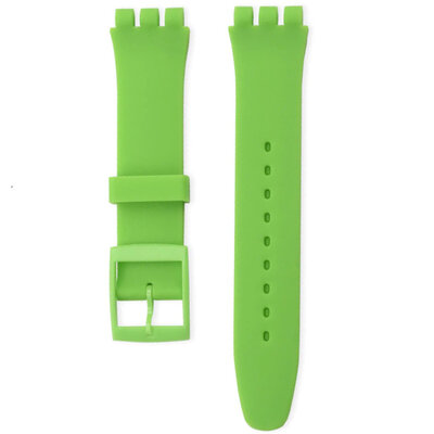 Unisex grünes Silikonarmband für Swatch Uhren