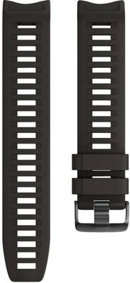 Armband für Garmin Instinct, Silikon, schwarz, schwarze Schließe