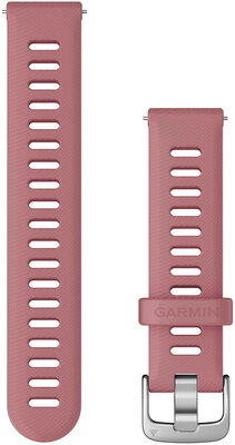 Garmin Schnellverschluss-Armband 18mm, Silikon, rosa, silberne Schnalle (Venu 2S, Vívoactive 4S, Vívomove 3S)