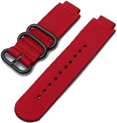 Armband für Casio G-Shock, Nylon, rot, schwarze Schließe (für Modelle GM-110/GA-2100, GA-110, DW-5600)