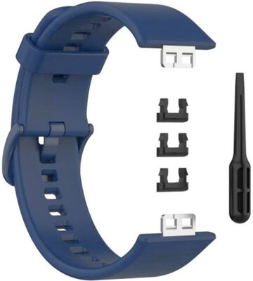 Armband für Huawei Watch Fit, Silikon, blau + Ersatzzubehör