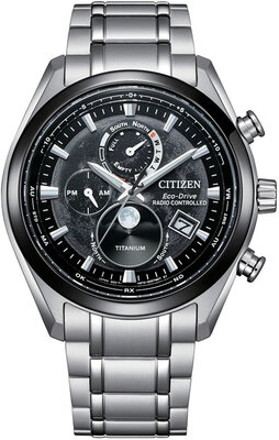 Citizen Sports Eco-Drive Radio Controlled Tsuki-yomi Moon Phase Super Titanium BY1018-80E