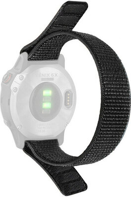 Armband 22mm, Nylon, schwarz (Garmin Fenix 7/6/5 etc.)