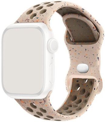 Armband für Apple Watch 38/40/41mm, Silikon Sport, beige