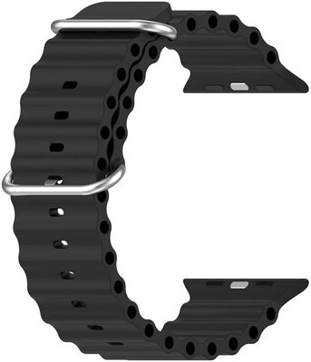 Armband für Apple Watch, Silikon, schwarz (für Gehäuse 42/44/45/49mm)