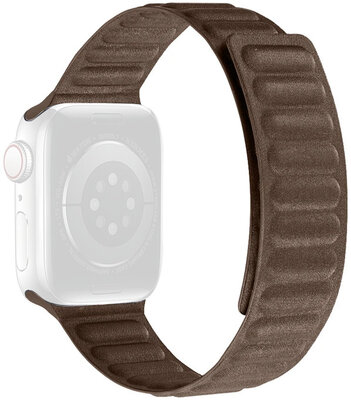 Armband für Apple Watch 42/44/45mm, Textil mit Magnetverschluss, braun