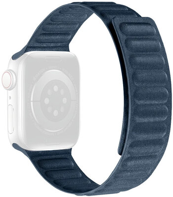 Armband für Apple Watch 42/44/45mm, Textil mit Magnetverschluss, blau