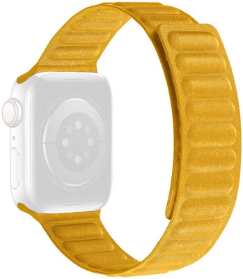 Armband für Apple Watch 42/44/45mm, Textil-Magnetverschluss, gelb